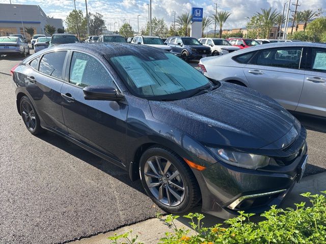 Cosmic Blue Metallic 2021 Honda Civic EX-L FWD Sedan Front-Wheel Drive Continuously Variable Transmission