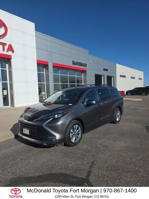 Predawn Gray Mica 2024 Toyota Sienna Minivan All-Wheel Drive Continuously Variable Transmission