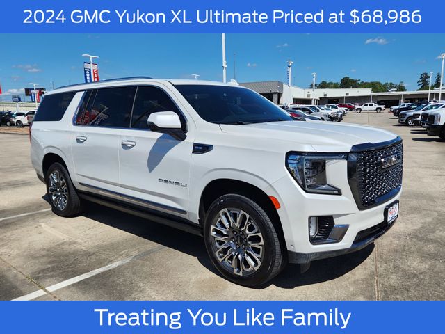 White Frost Tricoat 2024 GMC Yukon XL Denali Ultimate 4WD SUV / Crossover Four-Wheel Drive
