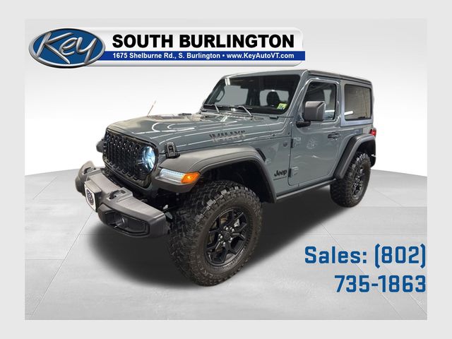 Anvil Clear Coat 2025 Jeep Wrangler Willys 2-Door 4WD SUV / Crossover Four-Wheel Drive 8-Speed Automatic