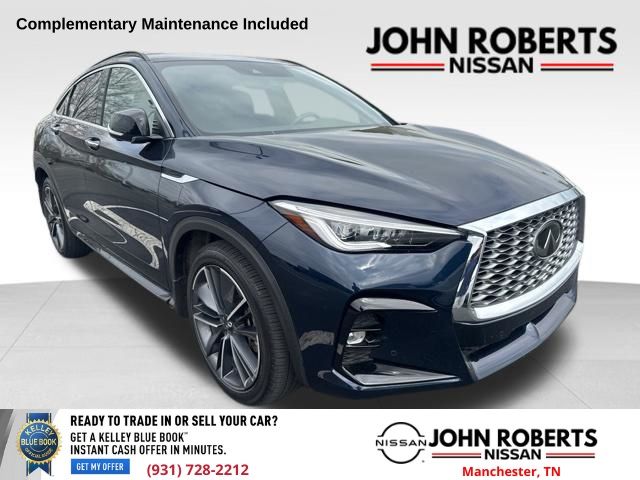 Hermosa Blue 2023 INFINITI QX55 Essential AWD SUV / Crossover All-Wheel Drive Continuously Variable Transmission