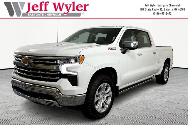 White 2026 Chevrolet Silverado 1500 LTZ Crew Cab 4WD Pickup Truck Four-Wheel Drive Automatic