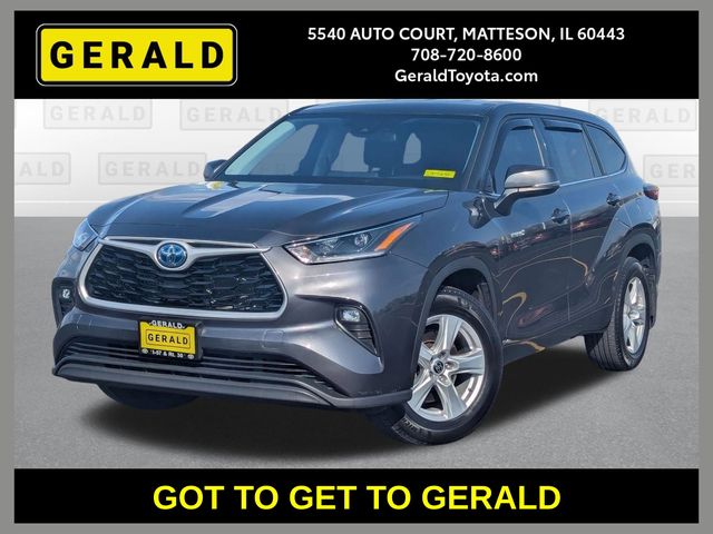 Gray 2021 Toyota Highlander Hybrid LE AWD SUV / Crossover All-Wheel Drive Continuously Variable Transmission