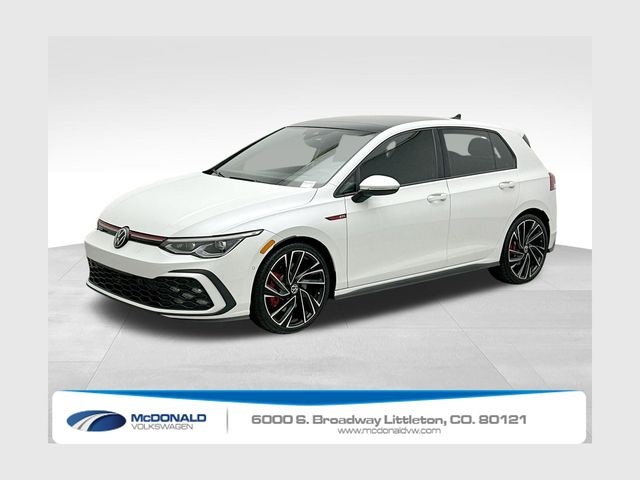 Opal White 2024 Volkswagen Golf GTI Hatchback Front-Wheel Drive 7-Speed Dual Clutch