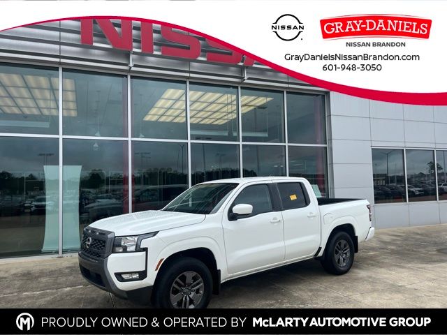 Glacier White 2025 Nissan Frontier Pickup Truck 4X2 9-Speed Automatic Overdrive