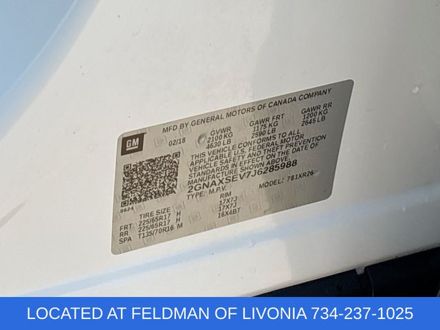 Used 2018 Chevrolet Equinox For Sale in New Hudson, MI