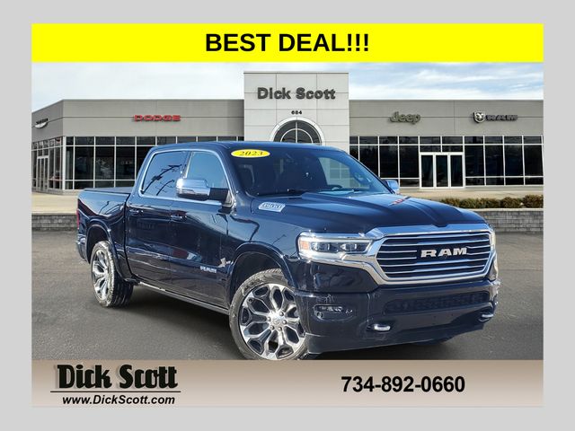 Diamond Black Crystal Pearlcoat 2023 RAM 1500 Pickup Truck Four-Wheel Drive 8-Speed Automatic