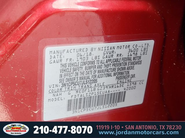 Used Car 2018 Nissan Kicks  Sv For Sale Under $12,000 In San Antonio, Texas