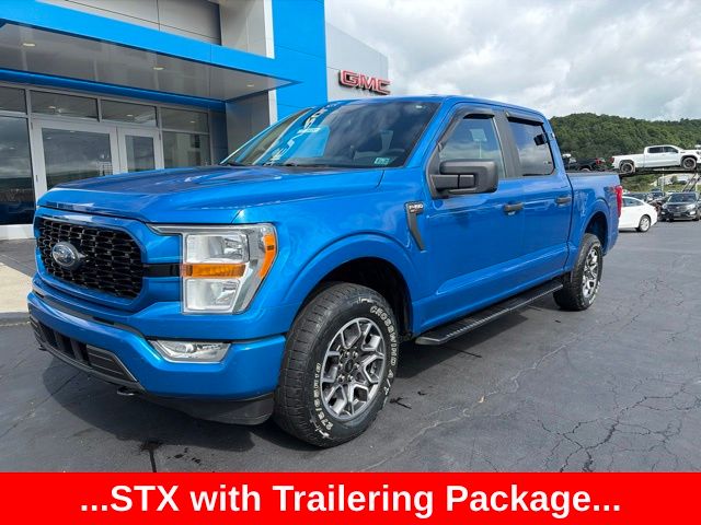 Blue Metallic 2021 Ford F-150 Pickup Truck Four-Wheel Drive Automatic