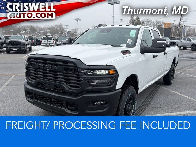 Bright White Clearcoat 2026 RAM 3500 Tradesman Crew Cab LB 4WD Pickup Truck Four-Wheel Drive 8-Speed Automatic