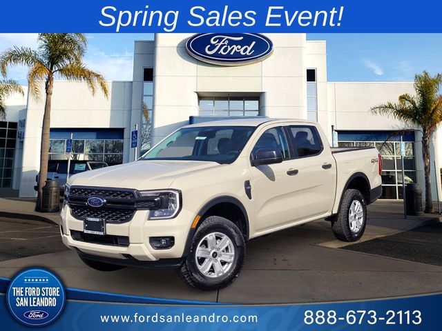 Desert Sand 2025 Ford Ranger XL SuperCrew 4WD Pickup Truck Four-Wheel Drive Automatic