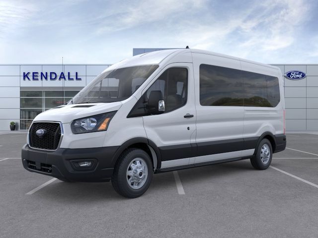 Oxford White 2025 Ford Transit Passenger 350 XL Medium Roof LB AWD Van All-Wheel Drive