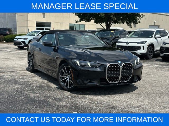 Black Sapphire Metallic 2026 BMW 4 Series Convertible All-Wheel Drive 8-Speed Automatic