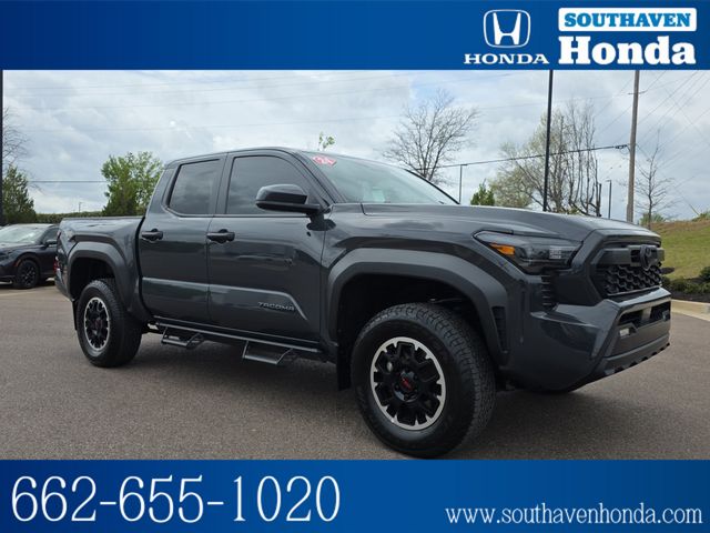 Gray 2024 Toyota Tacoma TRD Off-Road Double Cab 4WD Pickup Truck Four-Wheel Drive 8-Speed Automatic