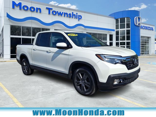 White Diamond Pearl 2018 Honda Ridgeline Pickup Truck All-Wheel Drive 6-Speed Automatic
