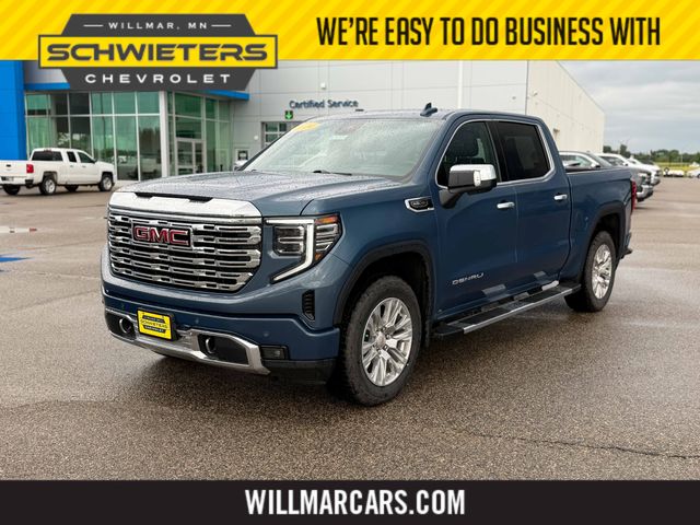 Downpour Metallic 2024 GMC Sierra 1500 Denali Crew Cab 4WD Pickup Truck Four-Wheel Drive Automatic