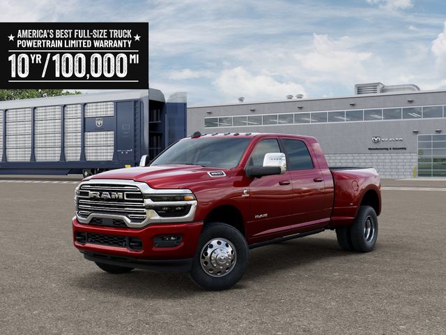 Molten Red 2026 RAM 3500 Laramie Mega Cab DRW 4WD Pickup Truck Four-Wheel Drive 8-Speed Automatic