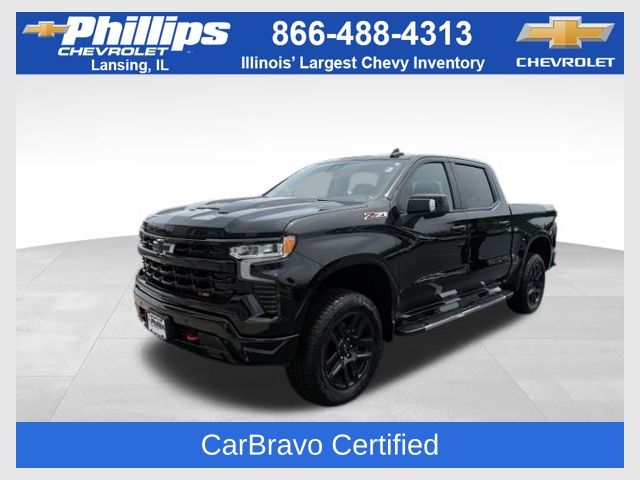 Black 2025 Chevrolet Silverado 1500 LT Trail Boss Crew Cab 4WD Pickup Truck Four-Wheel Drive Automatic