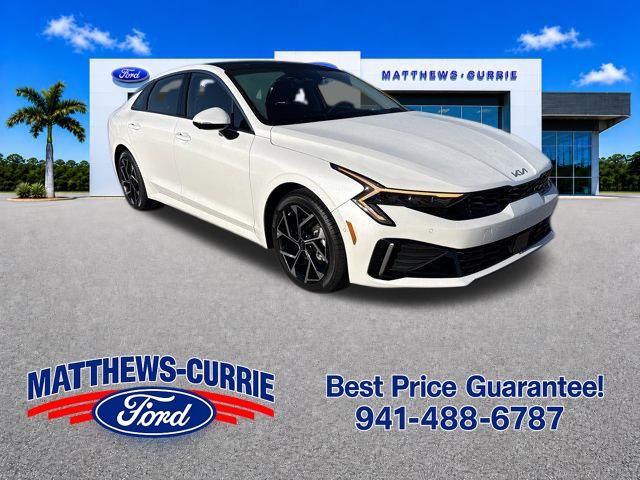 Snow White Pearl 2025 Kia K5 EX FWD Sedan Front-Wheel Drive 8-Speed Automatic