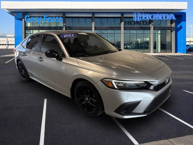 Morning Mist Metallic 2023 Honda Civic Sedan Front-Wheel Drive Continuously Variable Transmission