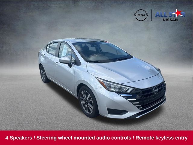 Brilliant Silver Metallic 2025 Nissan Versa Sedan Front-Wheel Drive Continuously Variable Transmission