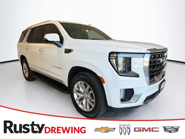 Summit White 2023 GMC Yukon SLT 4WD SUV / Crossover Four-Wheel Drive