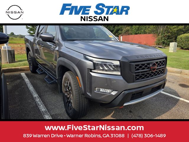 Gray (Gun Metallic) 2024 Nissan Frontier Pickup Truck Four-Wheel Drive 9-Speed Automatic Overdrive