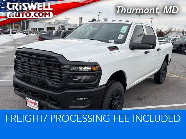 Bright White Clearcoat 2026 RAM 2500 Tradesman Crew Cab 4WD Pickup Truck Four-Wheel Drive 8-Speed Automatic
