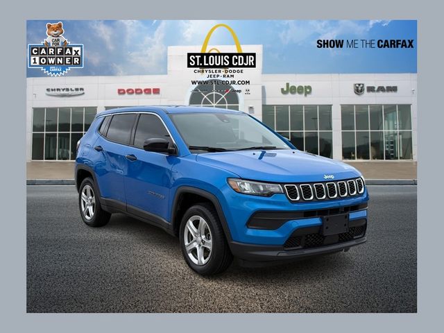 Hydro Blue Pearlcoat 2024 Jeep Compass SUV / Crossover Four-Wheel Drive 8-Speed Automatic