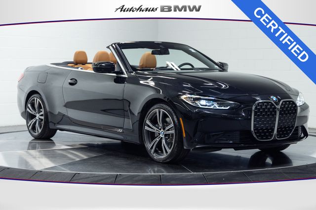 Black Sapphire Metallic 2024 BMW 4 Series Convertible All-Wheel Drive 8-Speed Automatic