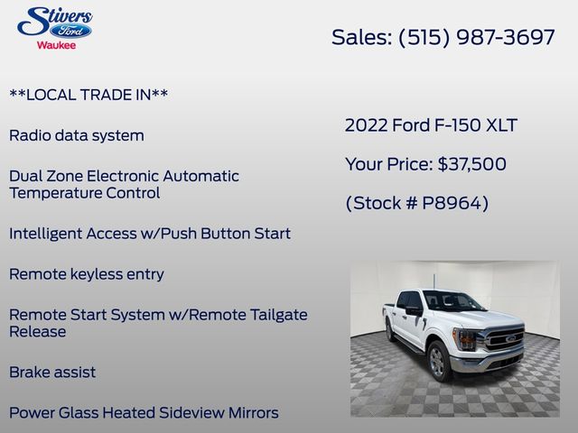 2022 Oxford White Ford F-150 XLT 4X4 Truck
