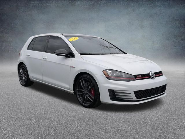 Pure White 2017 Volkswagen Golf GTI 2.0T Autobahn 4-Door FWD Hatchback Front-Wheel Drive 6-Speed Dual Clutch