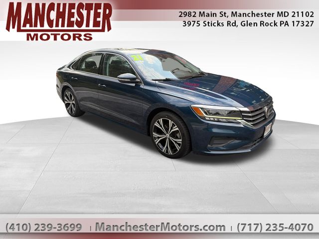 Tourmaline Blue Metallic 2021 Volkswagen Passat Sedan Front-Wheel Drive 6-Speed Automatic