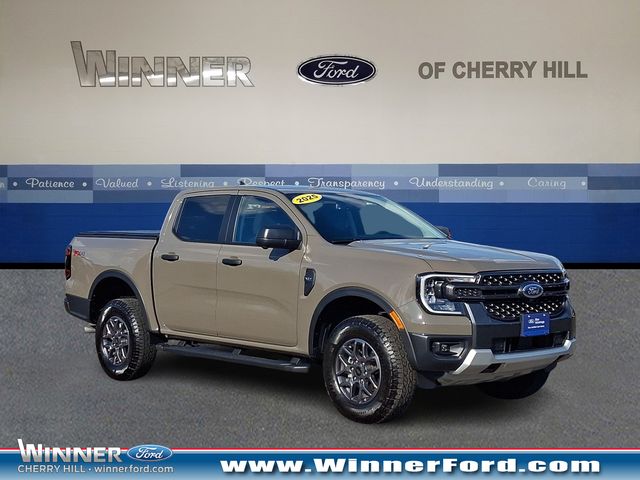 Gray 2025 Ford Ranger XLT SuperCrew 4WD Pickup Truck Four-Wheel Drive Automatic