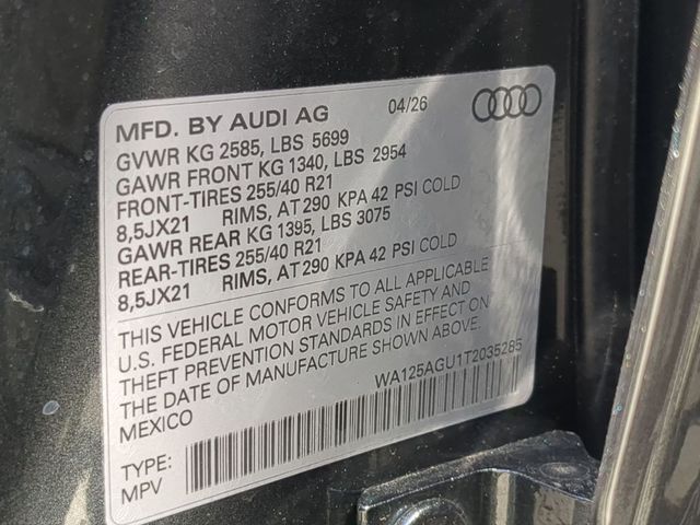 new 2026 Audi SQ5 car, priced at $72,385