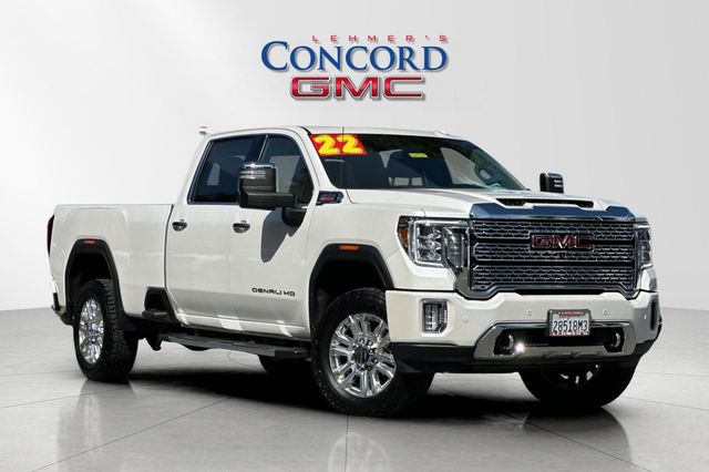 White Frost Tricoat 2022 GMC Sierra 3500HD Denali Crew Cab 4WD Pickup Truck Four-Wheel Drive Automatic