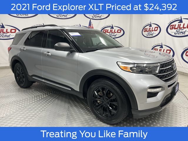 Iconic Silver Metallic 2021 Ford Explorer SUV / Crossover Rear-Wheel Drive Automatic