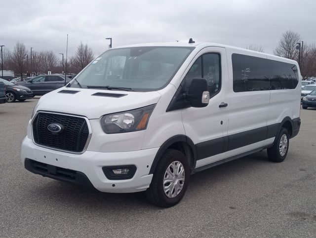 Oxford White 2024 Ford Transit Passenger 350 XLT Low Roof LB RWD Van Rear-Wheel Drive