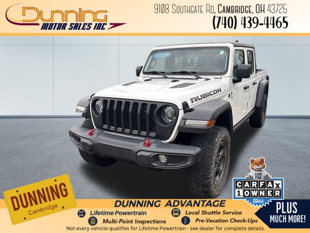 Bright White Clearcoat 2023 Jeep Gladiator Rubicon Crew Cab 4WD Pickup Truck Four-Wheel Drive 8-Speed Automatic