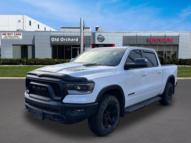 Bright White Clearcoat 2022 RAM 1500 Rebel Crew Cab 4WD Pickup Truck Four-Wheel Drive 8-Speed Automatic