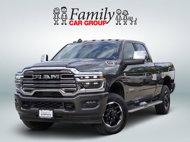 Gray (Granite Crystal Metallic Clearcoat) 2025 RAM 3500 Laramie Crew Cab 4WD Pickup Truck Four-Wheel Drive 8-Speed Automatic