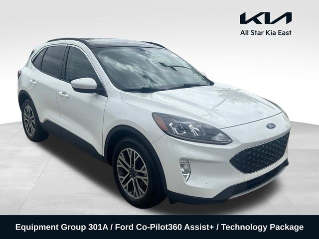 Star White Metallic Tri-Coat 2021 Ford Escape SEL AWD SUV / Crossover All-Wheel Drive 8-Speed Automatic