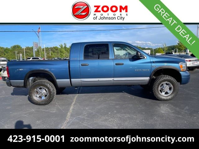 Atlantic Blue Pearl 2006 Dodge RAM 1500 Laramie Mega Cab 4WD Pickup Truck Four-Wheel Drive 5-Speed Automatic