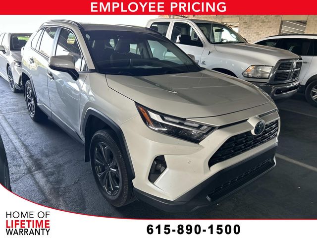 White (Blizzard Pearl) 2022 Toyota RAV4 Hybrid XLE Premium AWD SUV / Crossover All-Wheel Drive Continuously Variable Transmission