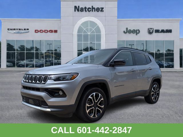 Silver 2024 Jeep Compass SUV / Crossover Four-Wheel Drive 8-Speed Automatic