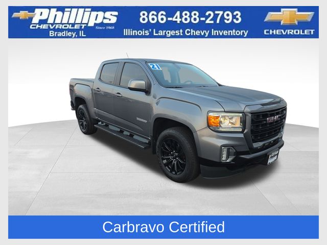 Gray (Satin Steel Metallic) 2021 GMC Canyon Pickup Truck Four-Wheel Drive 8-Speed Automatic