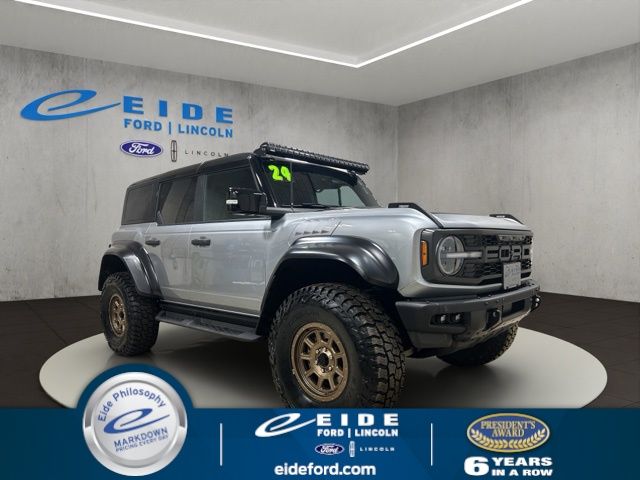 Iconic Silver Metallic 2024 Ford Bronco Raptor 4WD SUV / Crossover Four-Wheel Drive Automatic