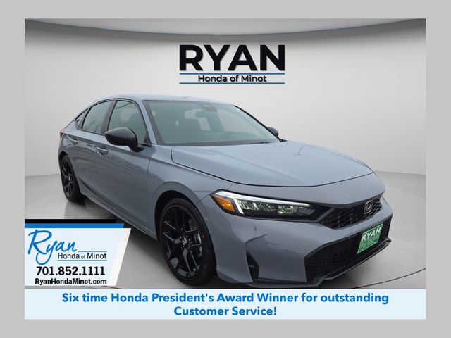 Urban Gray Pearl 2026 Honda Civic Hatchback Sport FWD Hatchback Front-Wheel Drive Continuously Variable Transmission