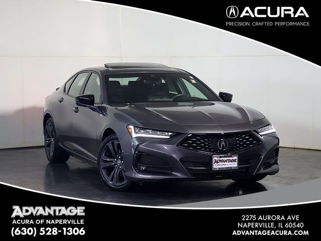 Gray (Modern Steel Metallic) 2023 Acura TLX Sedan All-Wheel Drive Automatic