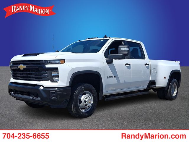 Summit White 2024 Chevrolet Silverado 3500HD Work Truck Crew Cab 4WD Pickup Truck Four-Wheel Drive Automatic